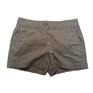 Ann Taylor LOFT flat front beige khaki shorts size 2